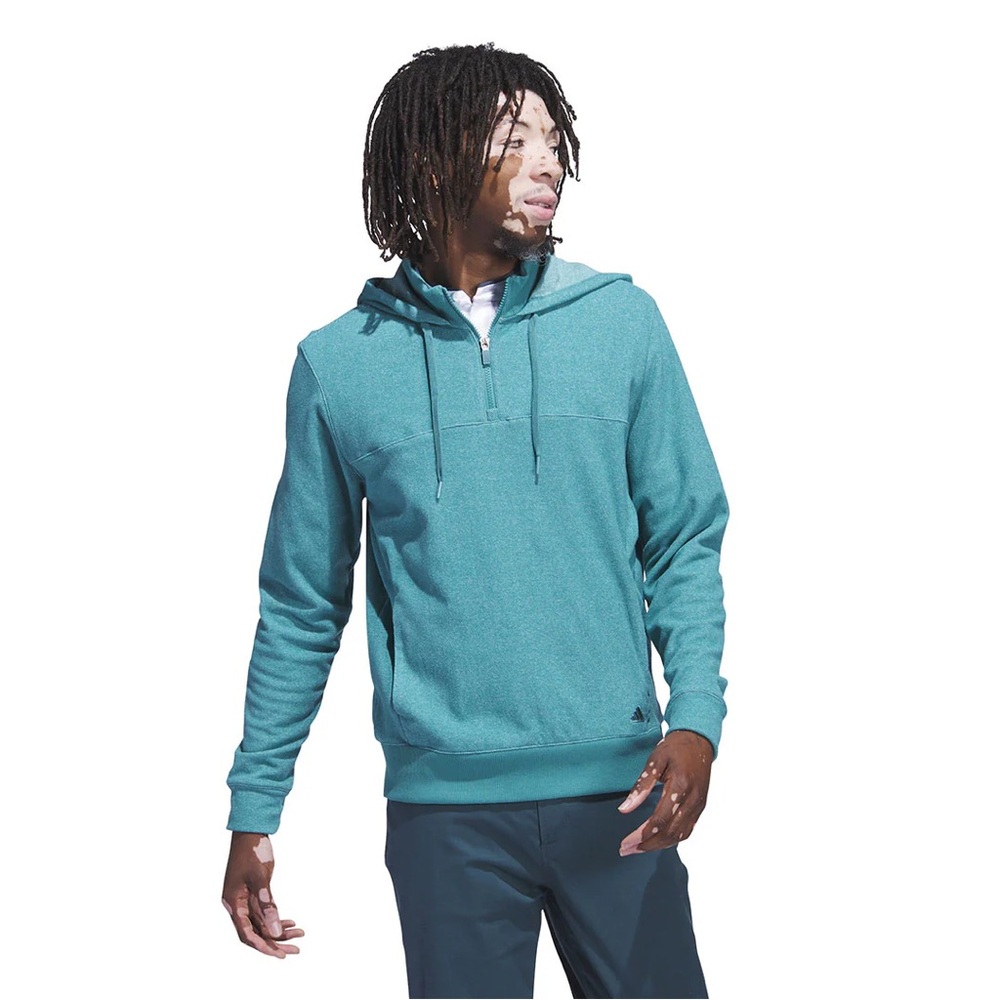 Adidas‎ Golf Go-To Quarter Zip Hoodie IB1991 Mens Size S Small Arctic Fusion